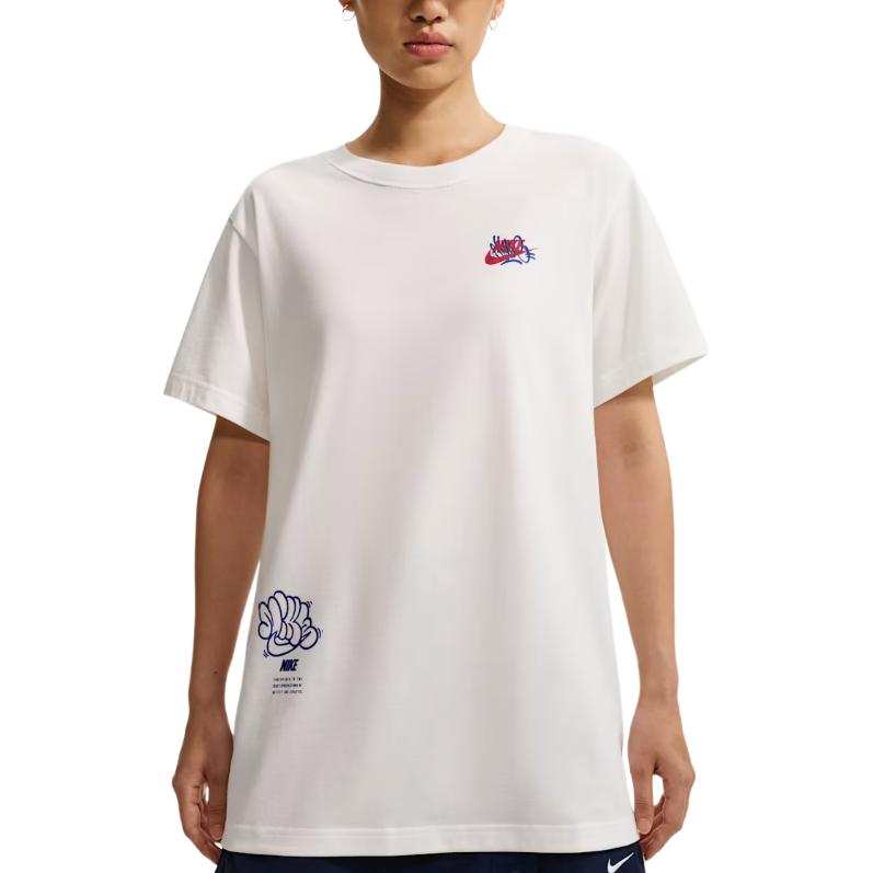 Nike Nike Sportswear Classics T Shirts Women's Ecru Crew Neck