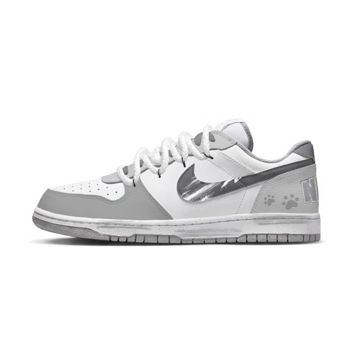 Nike Nike Big Low Lux Skateboard Shoes Men's Low Top White Gray Multicolor