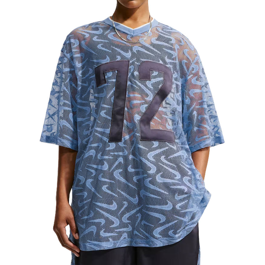 Nike Nike Sportswear T Shirts Women's Work Blue/American Football/White V Neck