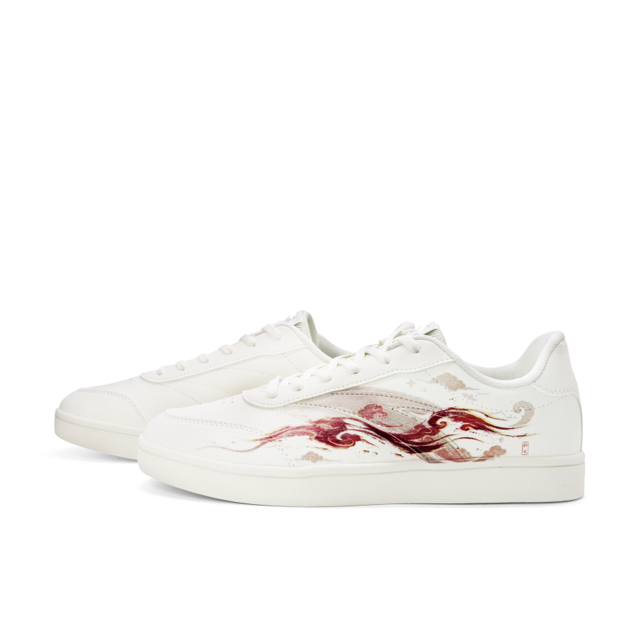 ANTA Active Skateboard Shoes Unisex Low Top White/Red