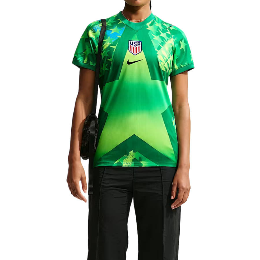 Nike Nike United States National Team Soccer Jerseys Women's Stadium Green/Black/Black Crew Neck Moderate