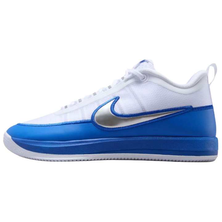 Nike Nike Book 2 Basketball Shoes Unisex White/Royal Blue Metallic Silver