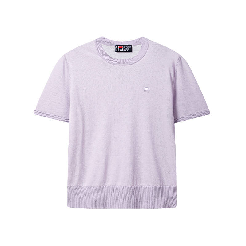 FILA WHITE Knitwear Women's Valley Purple Crew Neck Moderate