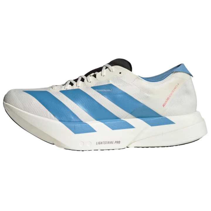 Adidas Adidas Adizero Adios Pro 4 Running Shoes Men's Low Top Ecru/Light Blue/Bright Red