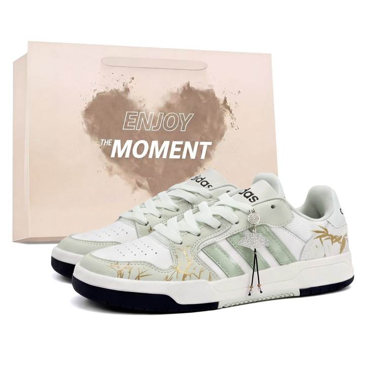 Adidas Adidas ENTRAP Skateboard Shoes Unisex Low Top White Green