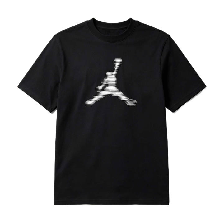 Jordan Jordan Sport T Shirts Men's Black/White Crew Neck Moderate