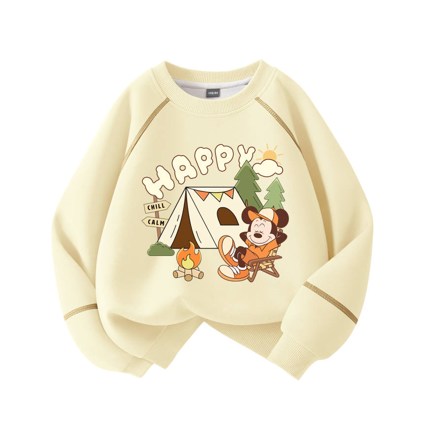 Disney Kids Sweatshirts Crew Neck Moderate Stretch