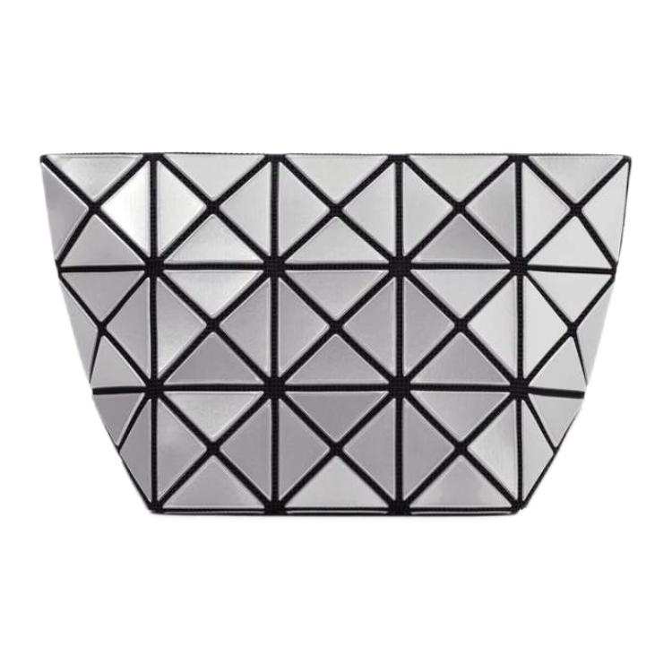 ISSEY MIYAKE Prism PVC Polyvinyl Chloride Clutch Makeup Bag Women's Silver
