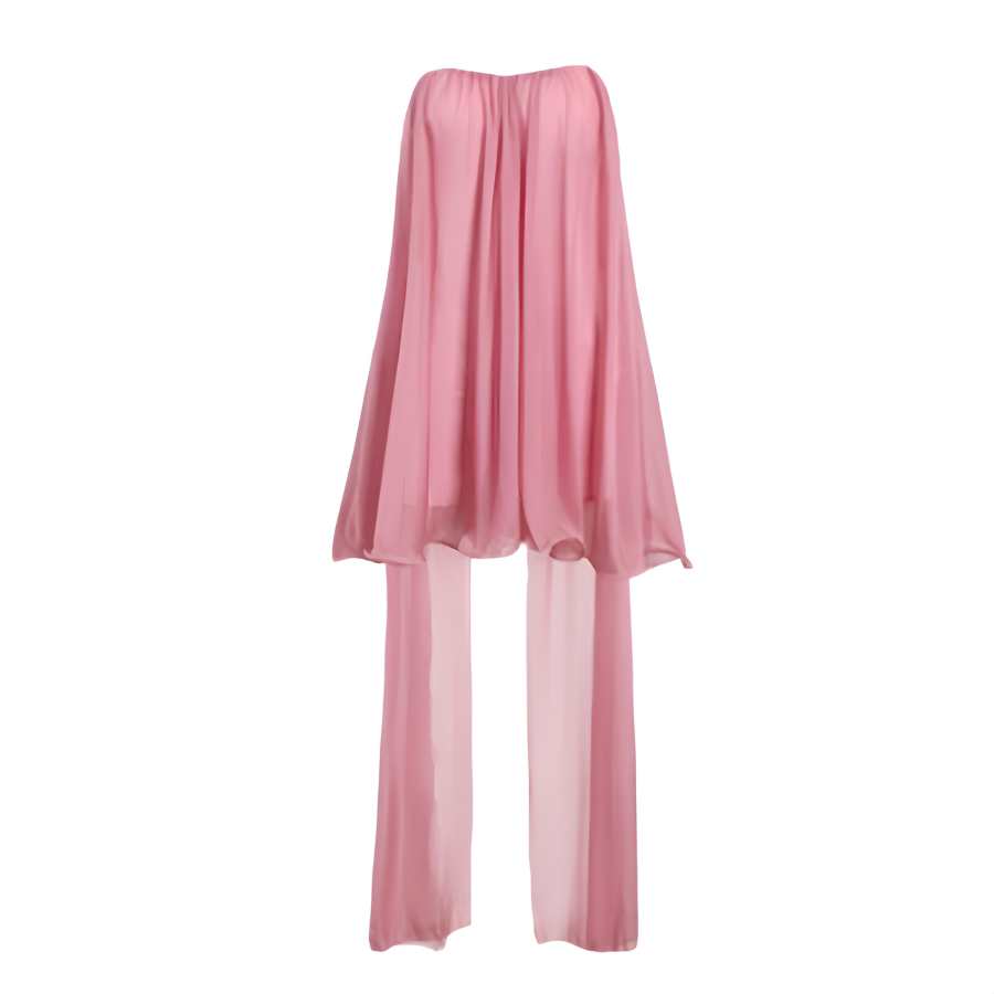 CPAURA Sleeveless Dresses Women's Fuchsia Strapless Top Moderate Short Skirt Other