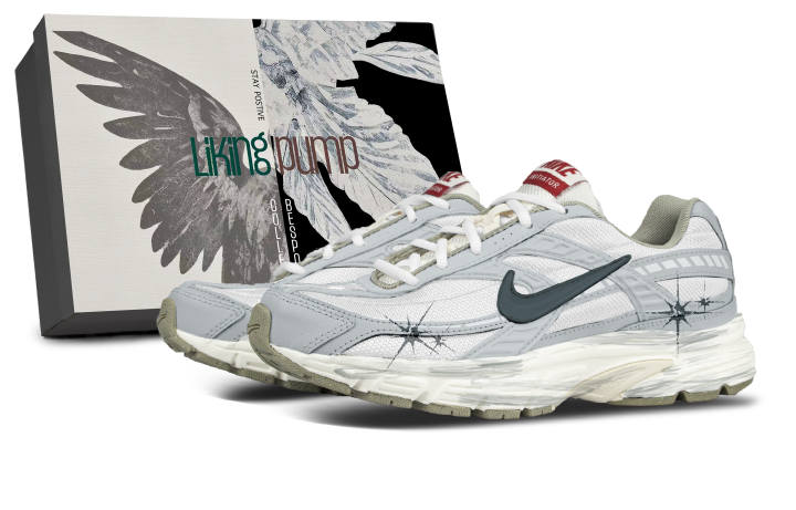 Nike Nike Initiator Running Shoes Men's Low Top Gray Blue White Red Colorway