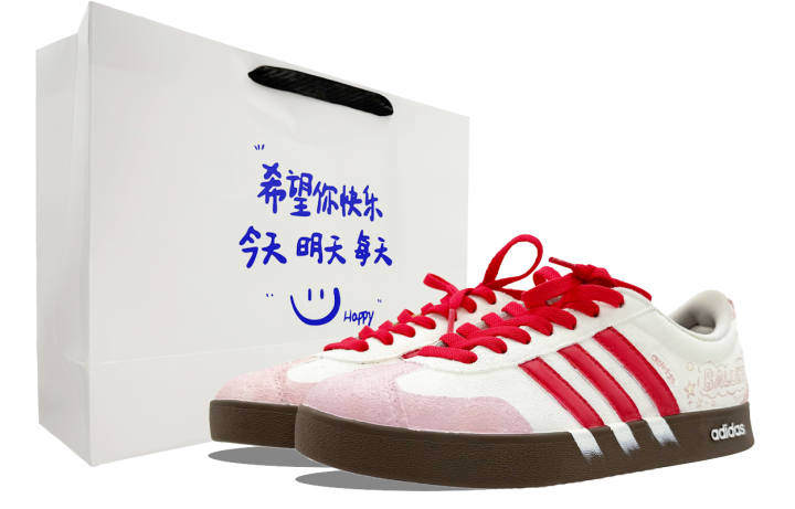 Adidas Adidas VL COURT 2.0 German Army Trainers Unisex Low Top Rose Red