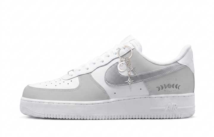Nike Nike Air Force 1 Skateboard Shoes Unisex Low Top White Silver