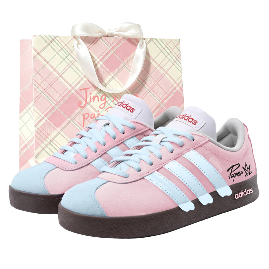 Adidas Adidas VL COURT 2.0 German Army Trainers Women's Low Top Pink Blue