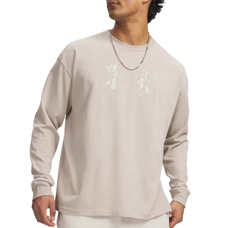 Under Armour Unstoppable T Shirts Men's Highland Light Brown 200 Crew Neck