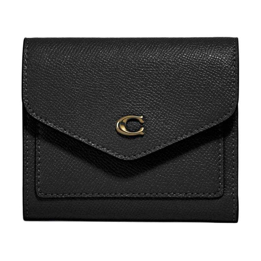 COACH COACH Wyn Leather Envelope Bag Clutch Wallet Women's Black