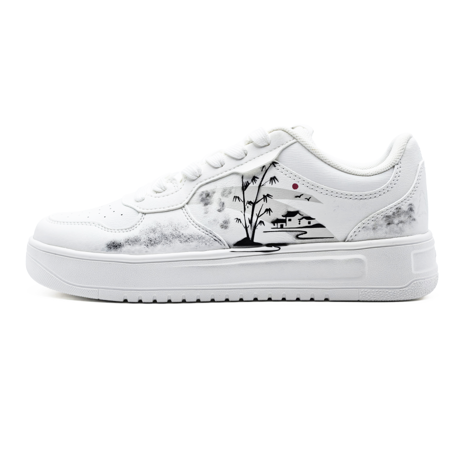 ANTA Easy Skateboard Shoes Men's Low Top Black/Red