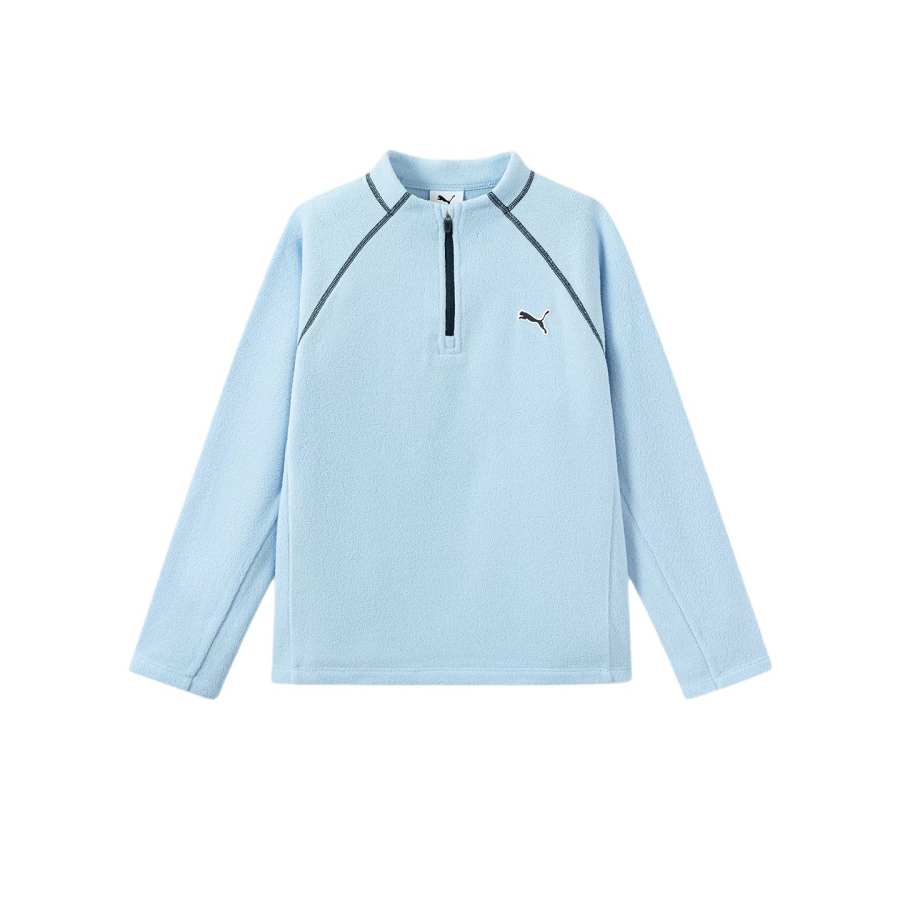 PUMA Kids T Shirts Stand Collar Moderate Stretch