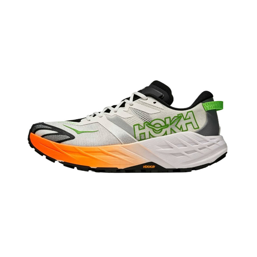 HOKA ONE ONE SPEEDGOAT 7 Running Shoes Men's Low Top Morning Frost White/Neon Orange