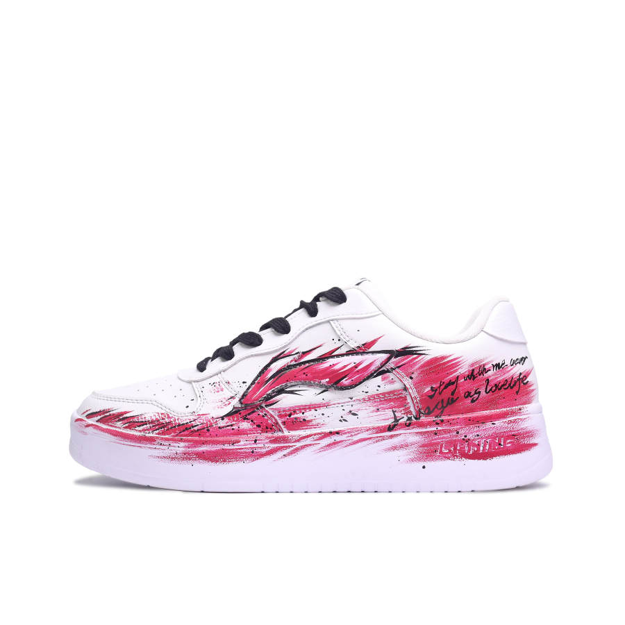 Li-Ning Li Ning Floating Boat Skateboard Shoes Women's Low Top Red Black Graffiti