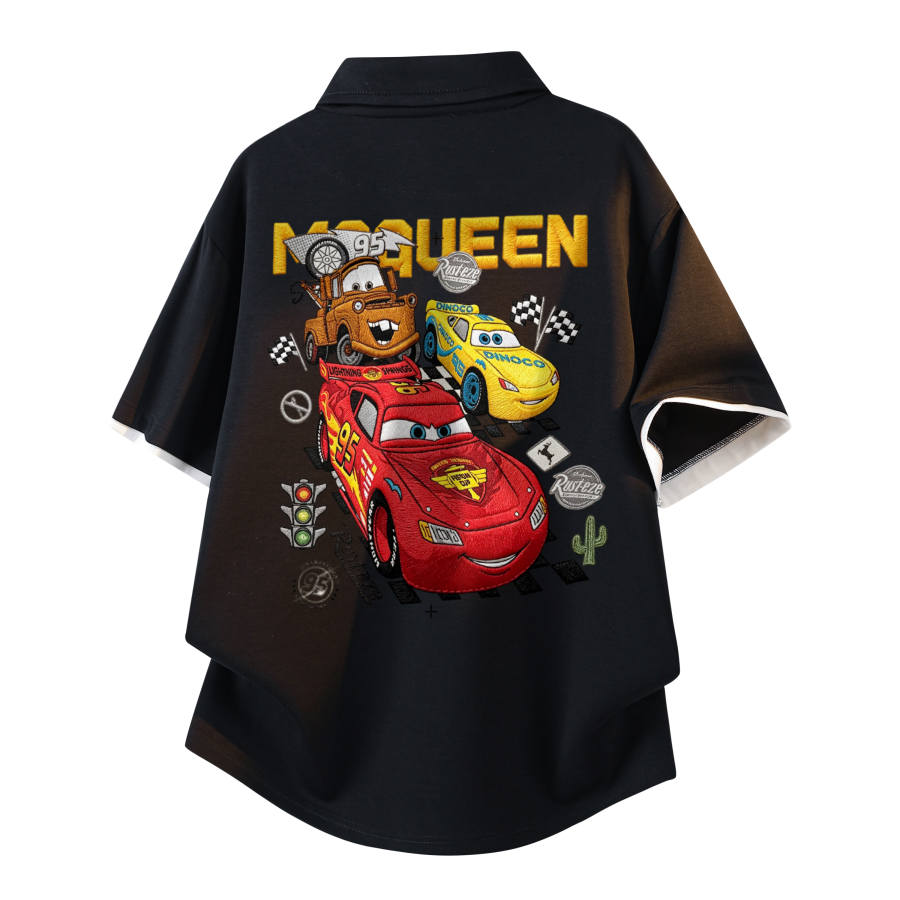 Disney Polo Shirts Unisex Polo Collar Moderate Straight Fit