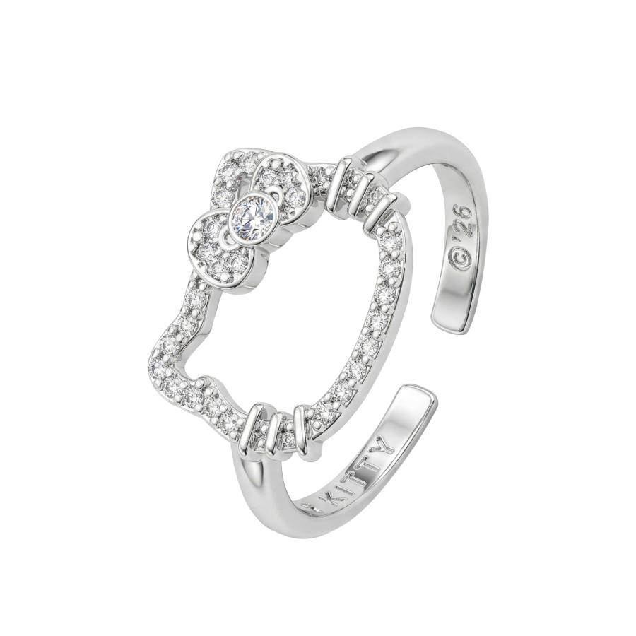 Sanrio x Hello Kitty Zircon Alloy Rings Women's