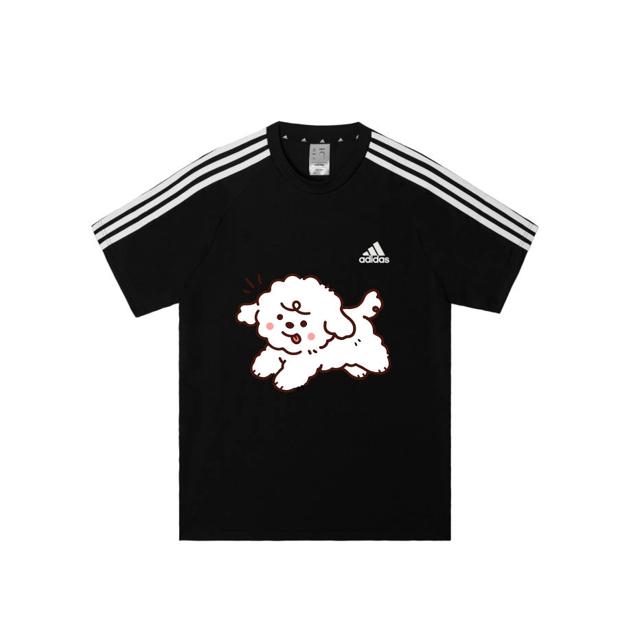 Adidas Adidas Football T Shirts Men's Black Crew Neck Moderate