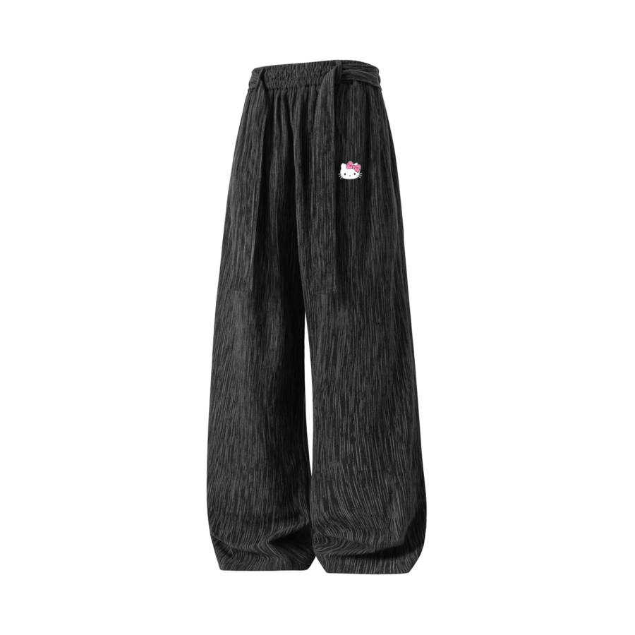 Sanrio Hello Kitty Casual Pants Women's Moderate Wide Leg Pants