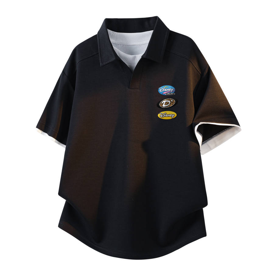 Disney Polo Shirts Unisex Polo Collar Moderate Straight Fit
