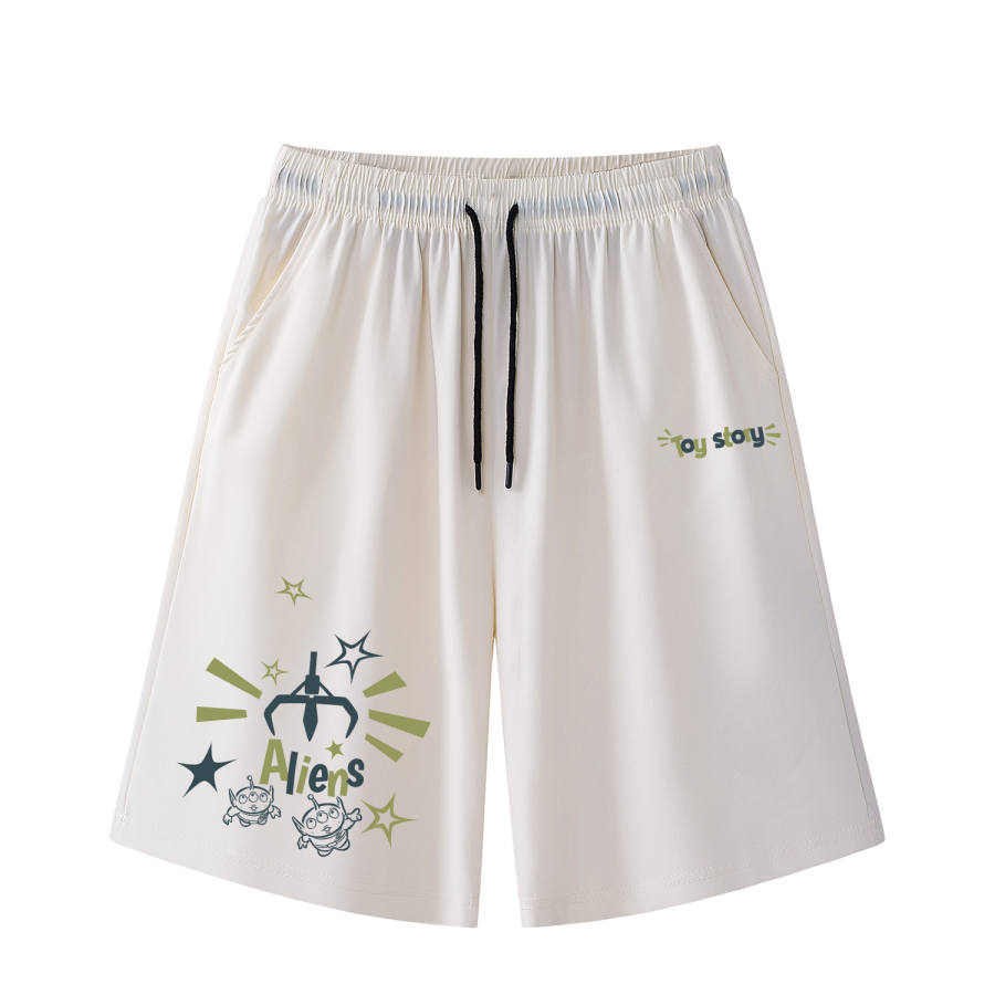Disney Casual Shorts Unisex Thin Straight Fit Pants