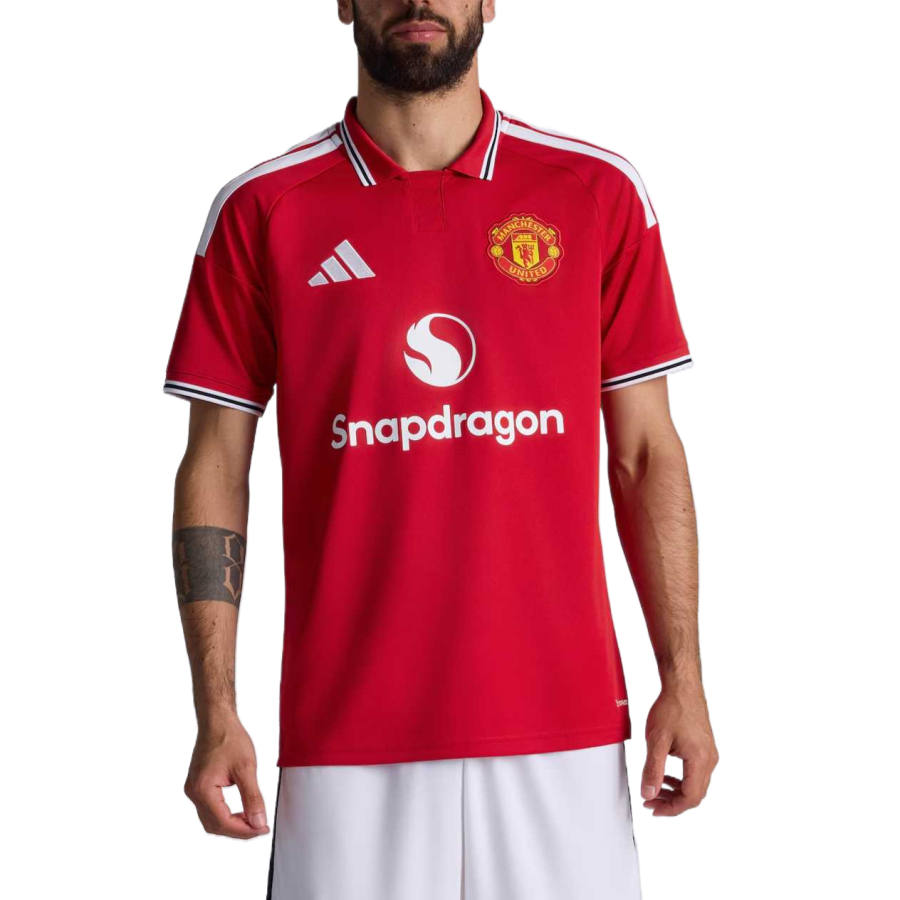 Adidas Adidas Manchester United Soccer Jerseys Men's Manchester United Red Lapel Moderate