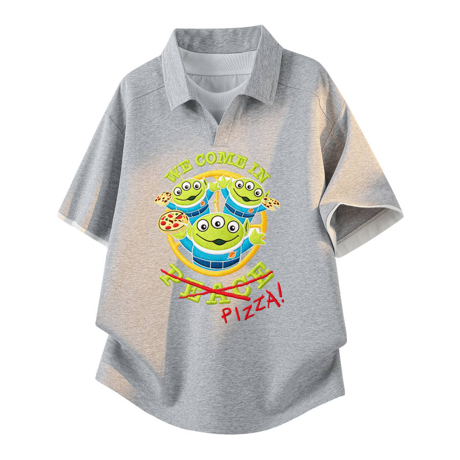 Disney Polo Shirts Unisex Polo Collar Moderate Straight Fit