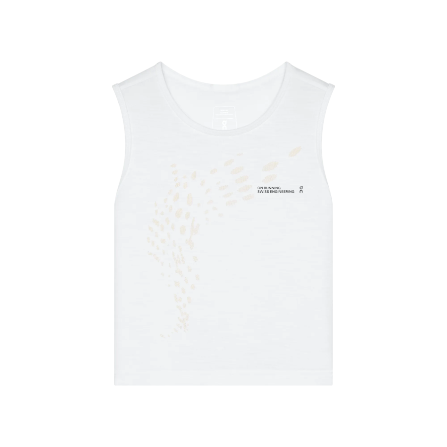 On Running Tank Tops Women's White Crew Neck Moderate
