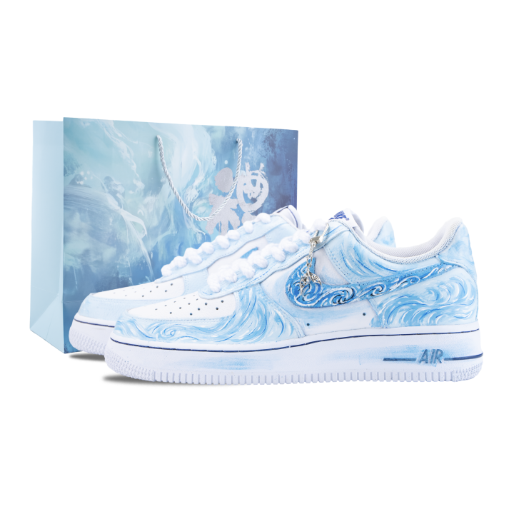 Nike Nike Air Force 1 Skateboard Shoes Men's Low Top White/Blue