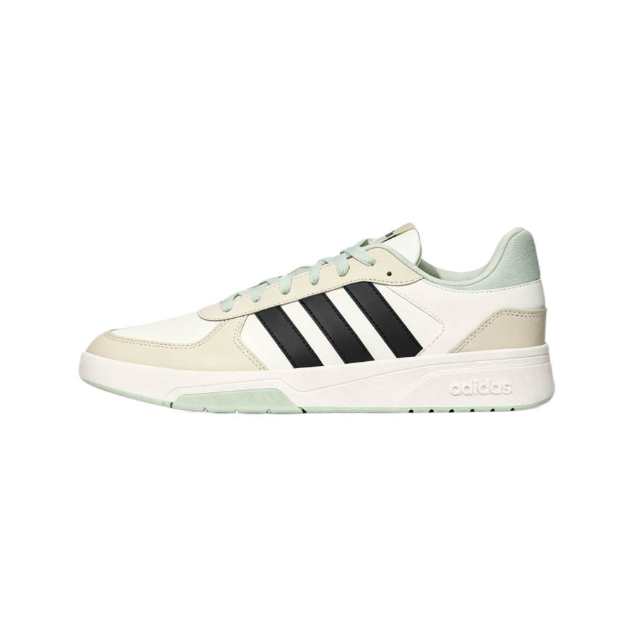 Adidas Adidas COURTBEAT Skateboard Shoes Unisex Low Top Bright White/Bauxite Brown/Black