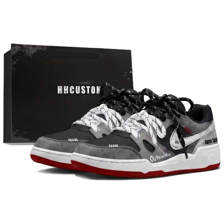 Nike Nike Full Force Skateboard Shoes Men's Low Top Black/Gray/White