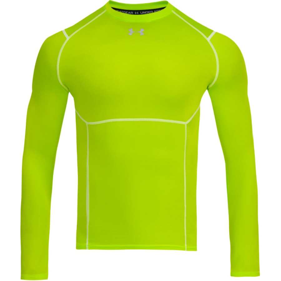 Under Armour HeatGear T Shirts Men's Lime Green 394 Crew Neck Moderate Other