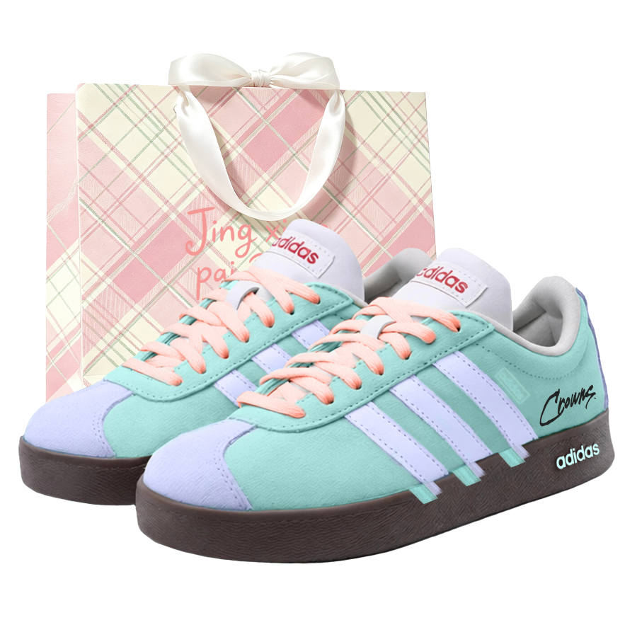 Adidas Adidas VL COURT 2.0 German Army Trainers Women's Low Top Mint Green