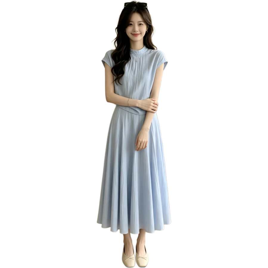 JBBCN Two Piece Skirt Sets Women's Crew Neck Moderate Midi Skirt