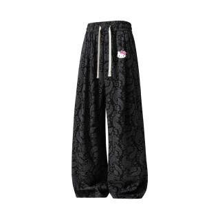 Sanrio Hello Kitty Casual Pants Women's Moderate Wide Leg Pants