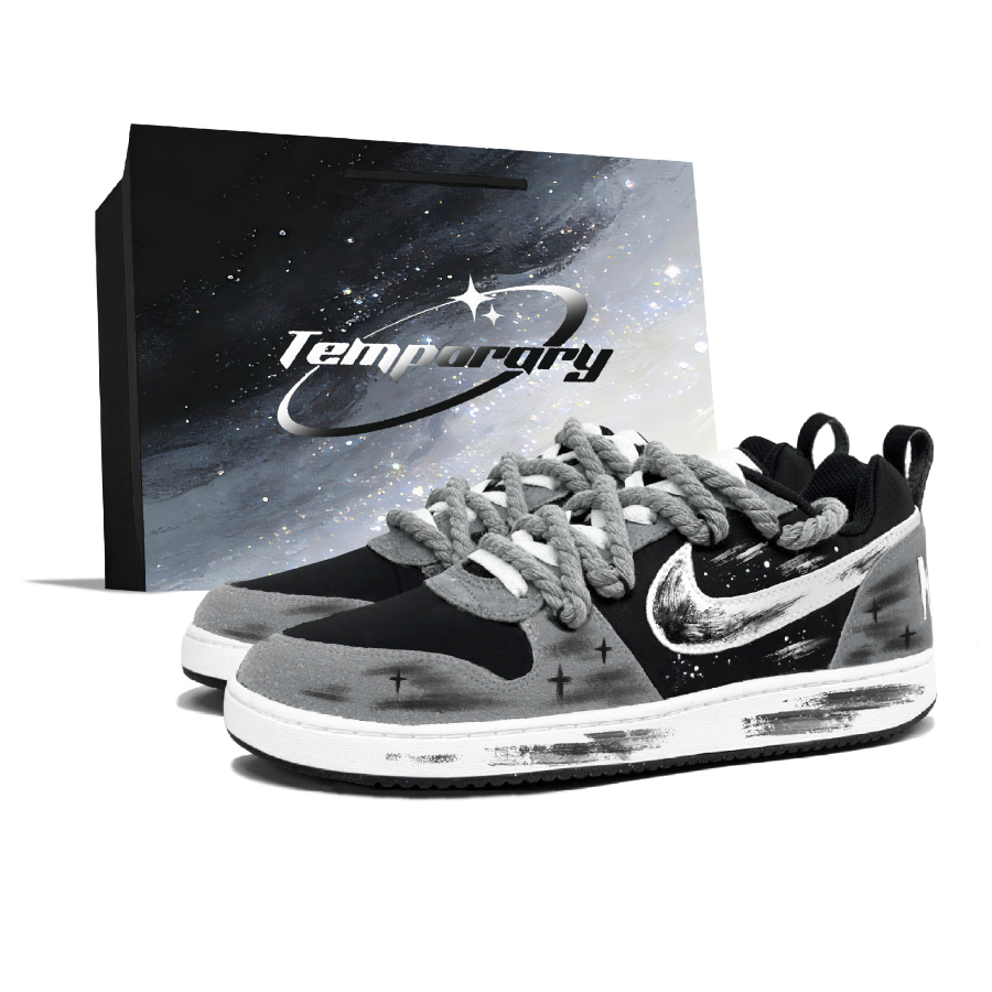 Nike Nike Court Borough Skateboard Shoes Men's Low Top Black/White/Gray