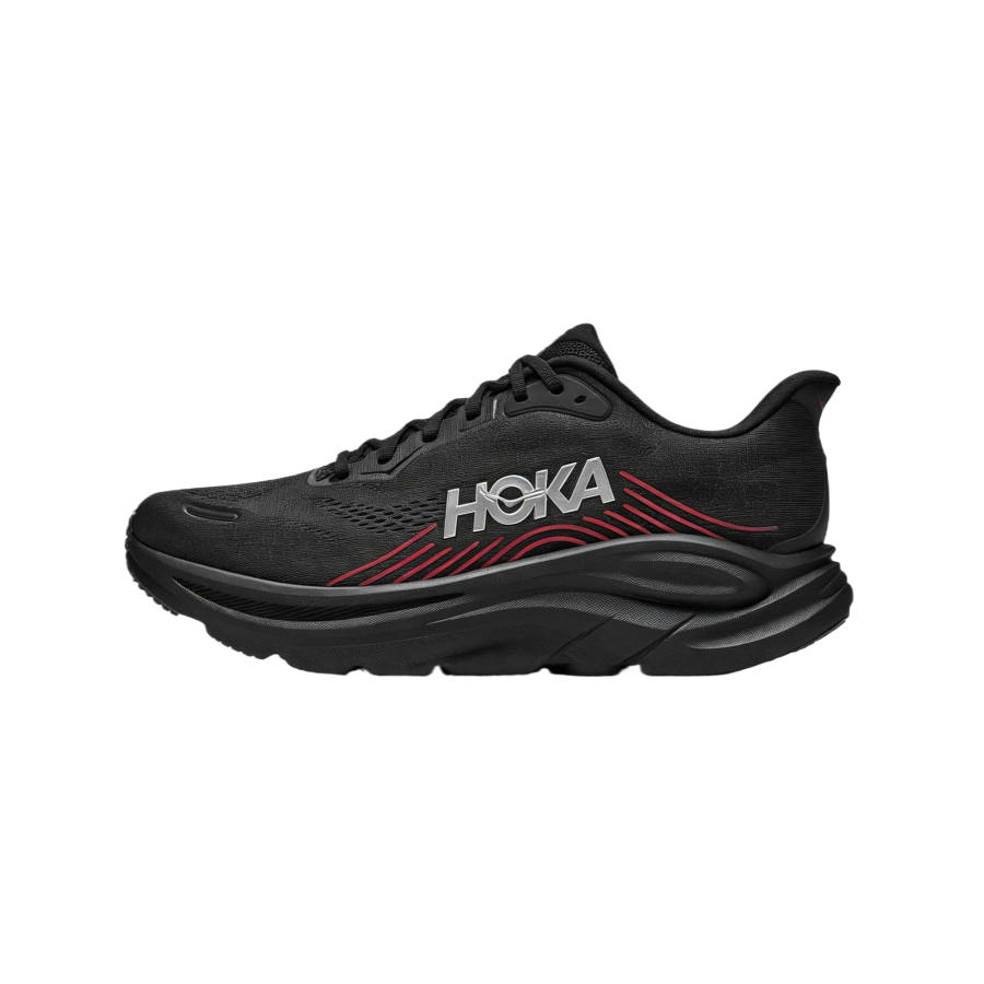 HOKA ONE ONE CLIFTON 11 Running Shoes Men's Low Top Black/Sweet Pepper Red