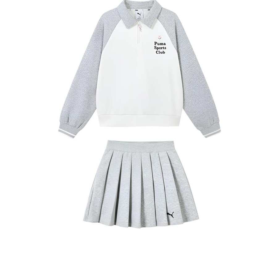 PUMA Kids Two Piece Skirt Sets Lapel Moderate Short Skirt