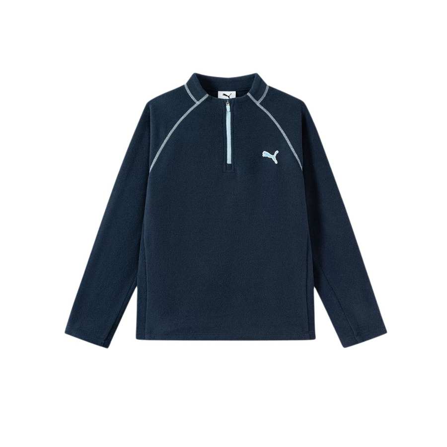 PUMA Kids T Shirts Stand Collar Moderate Stretch