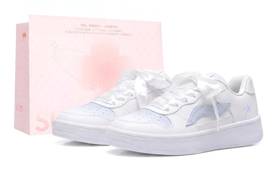 Li-Ning Li Ning Skateboard Shoes Women's Low Top White Blue