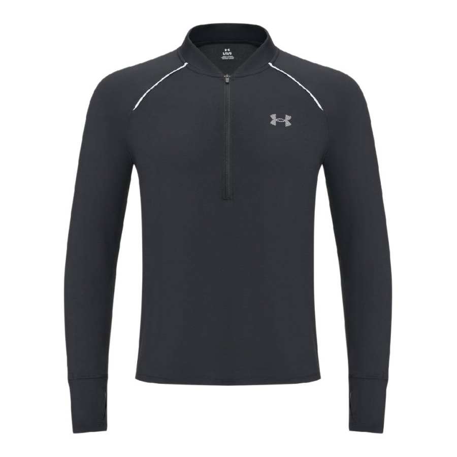 Under Armour Velociti Running T Shirts Men's Deep Black 008 Stand Collar Moderate
