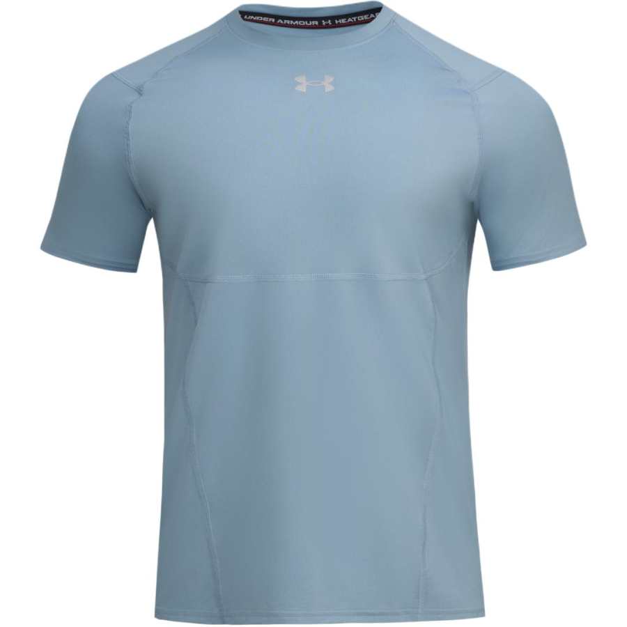 Under Armour HeatGear Quick Dry T Shirts Men's Popular Blue 448 Crew Neck Moderate