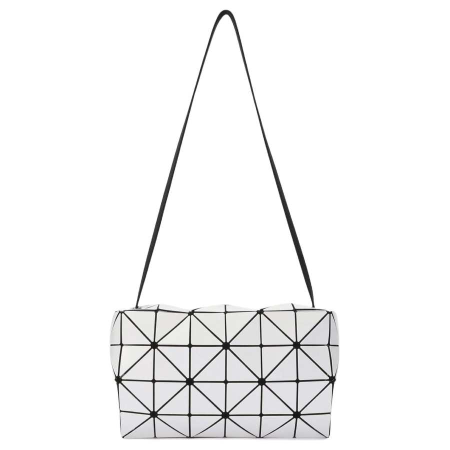 ISSEY MIYAKE SlashCarton Shiny PVC Pillow Bag, Box Bag, Shoulder Bag Women's White