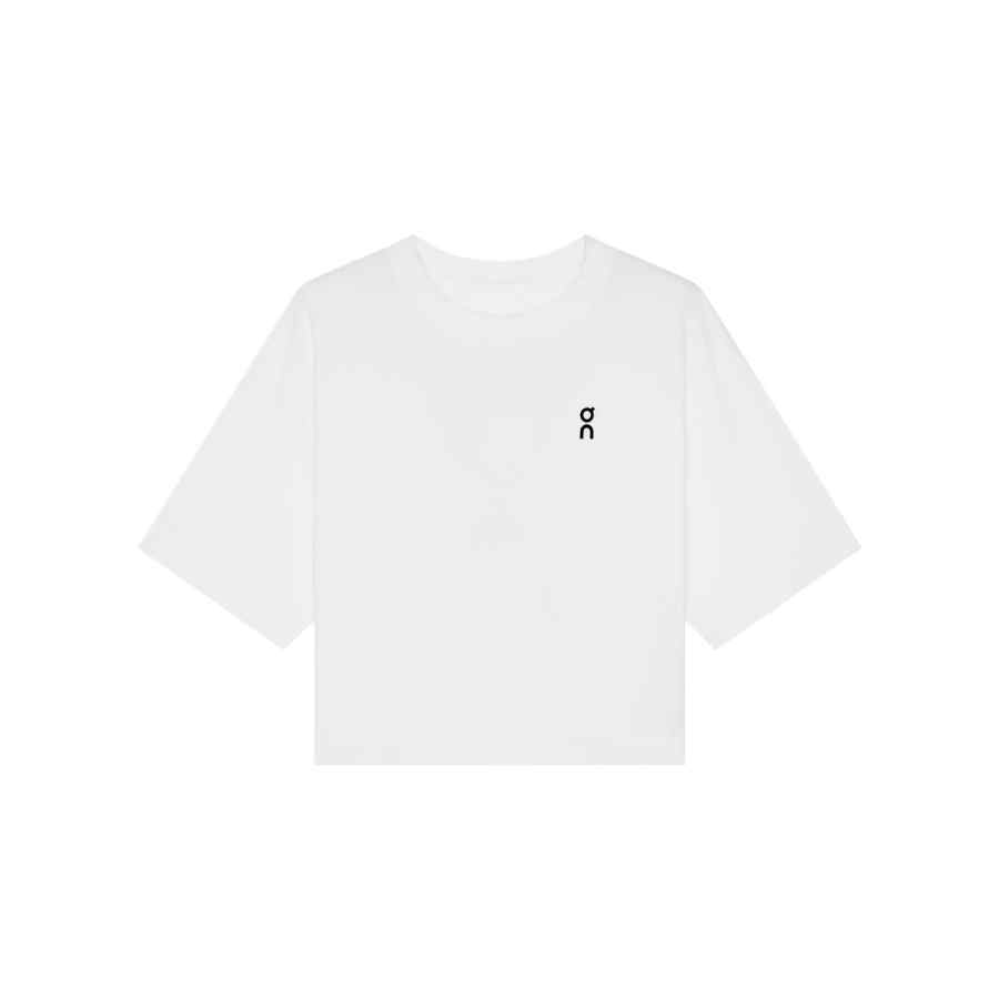 On On T Shirts Women's White Crew Neck Moderate