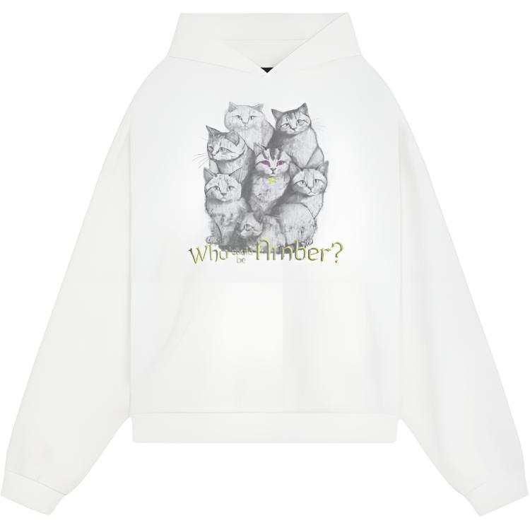 WE11DONE Sweatshirts Men's White Hooded Non Detachable Moderate