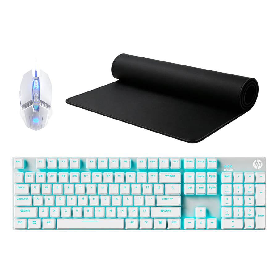 HP HP Summer Vacation Back To School Esports Three Piece Set Blue Switch, Brown Switch, Black Switch 104 Keys